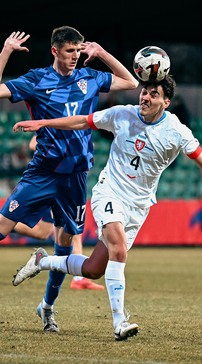 Momentka ze zápasu české reprezentace do 19 let proti Chorvatsku